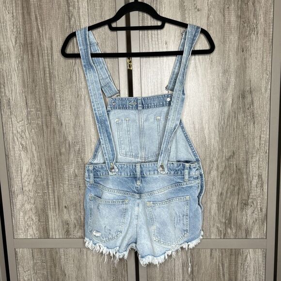 We The Free Denim Overall Shorts Shortalls Distressed Festival Concert Size 25 - Picture 10 of 10